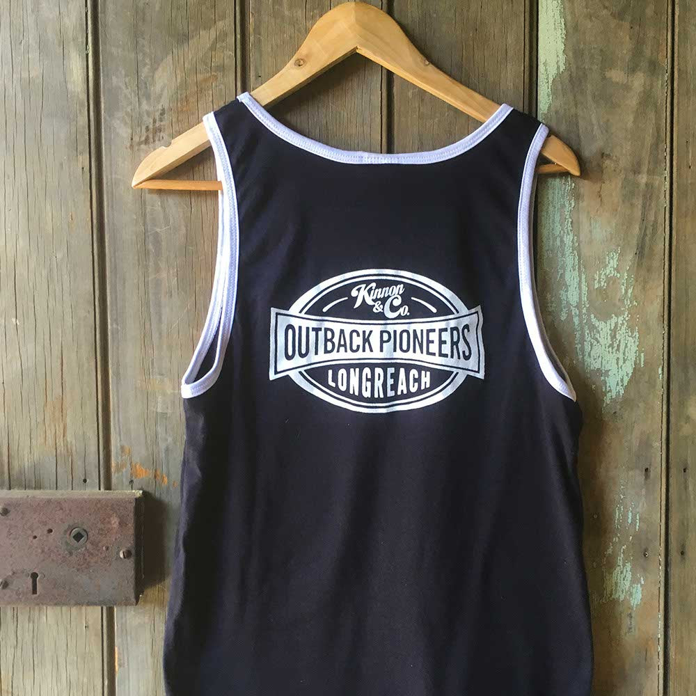 Outback Pioneers Adult Shearing Singlet Navy