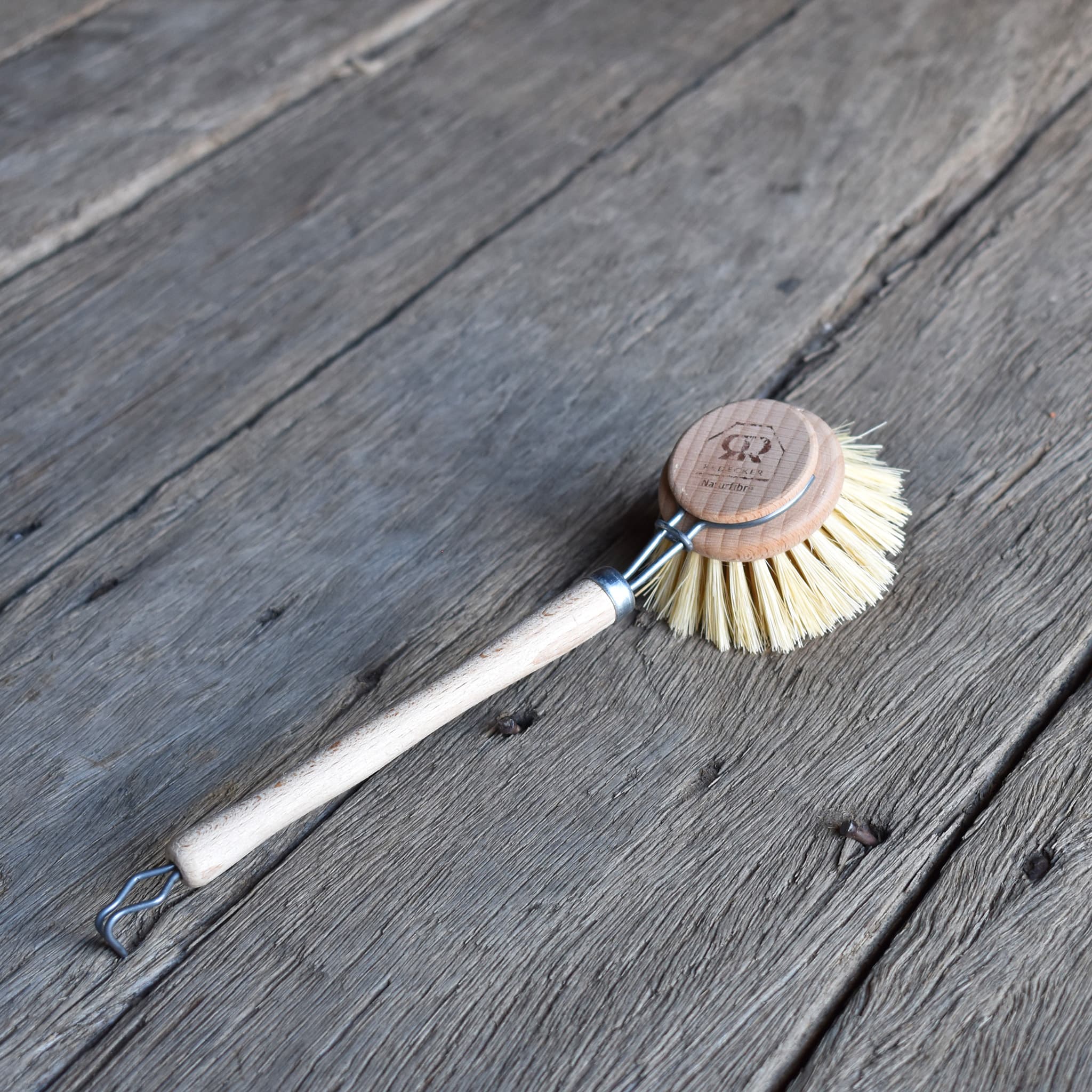 Redecker Dish Brush with natural beechwood handle.