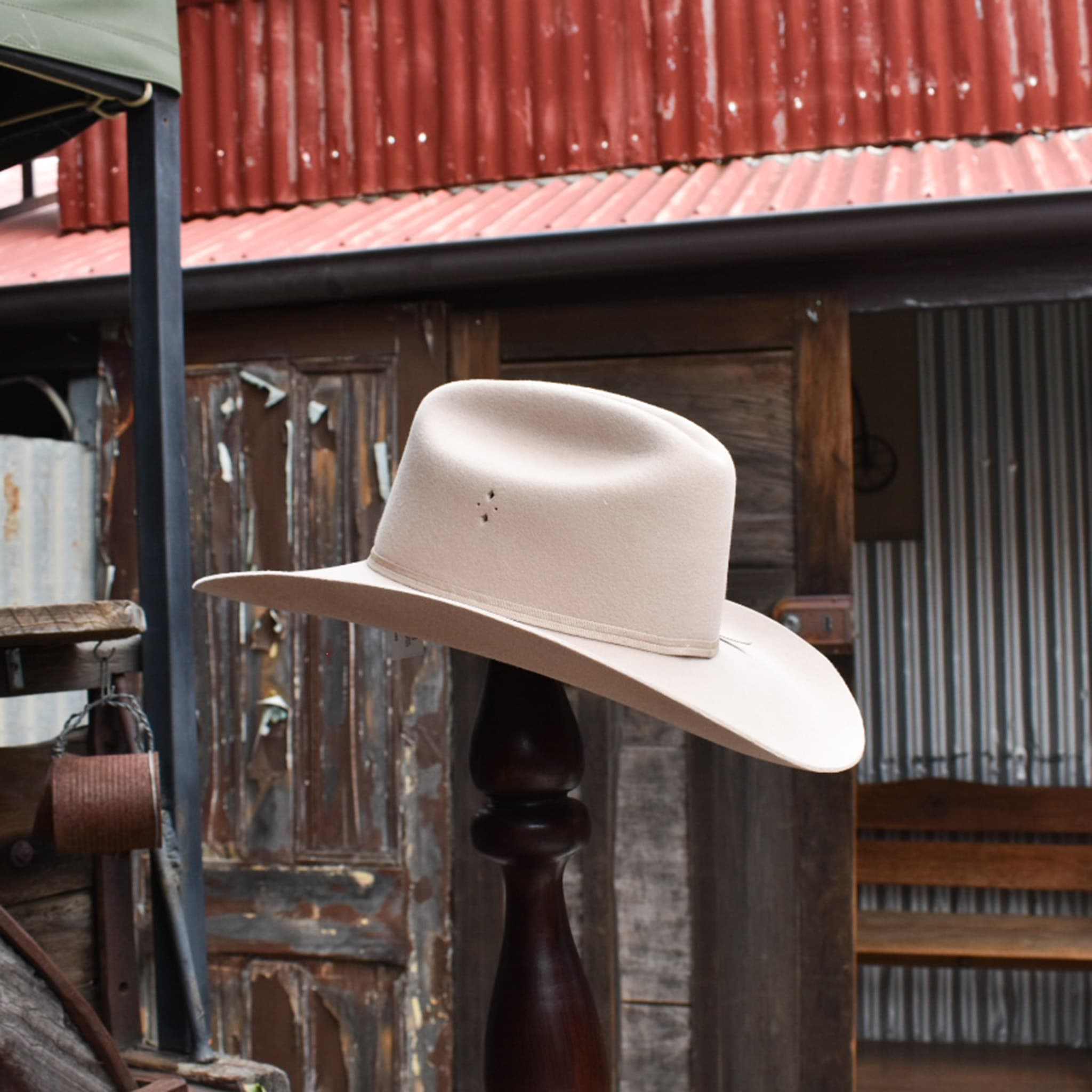 Statesman Hat Serpentine fur felt in light cream
