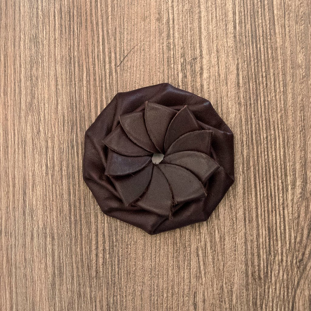 Circular flower shaped Kangaroo leather coin purse