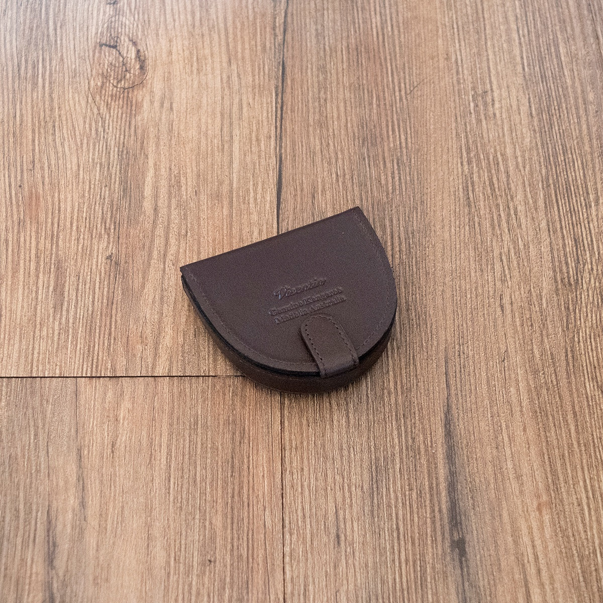 Horseshoe Shaped Brown Kangaroo Leather Coin Pouch