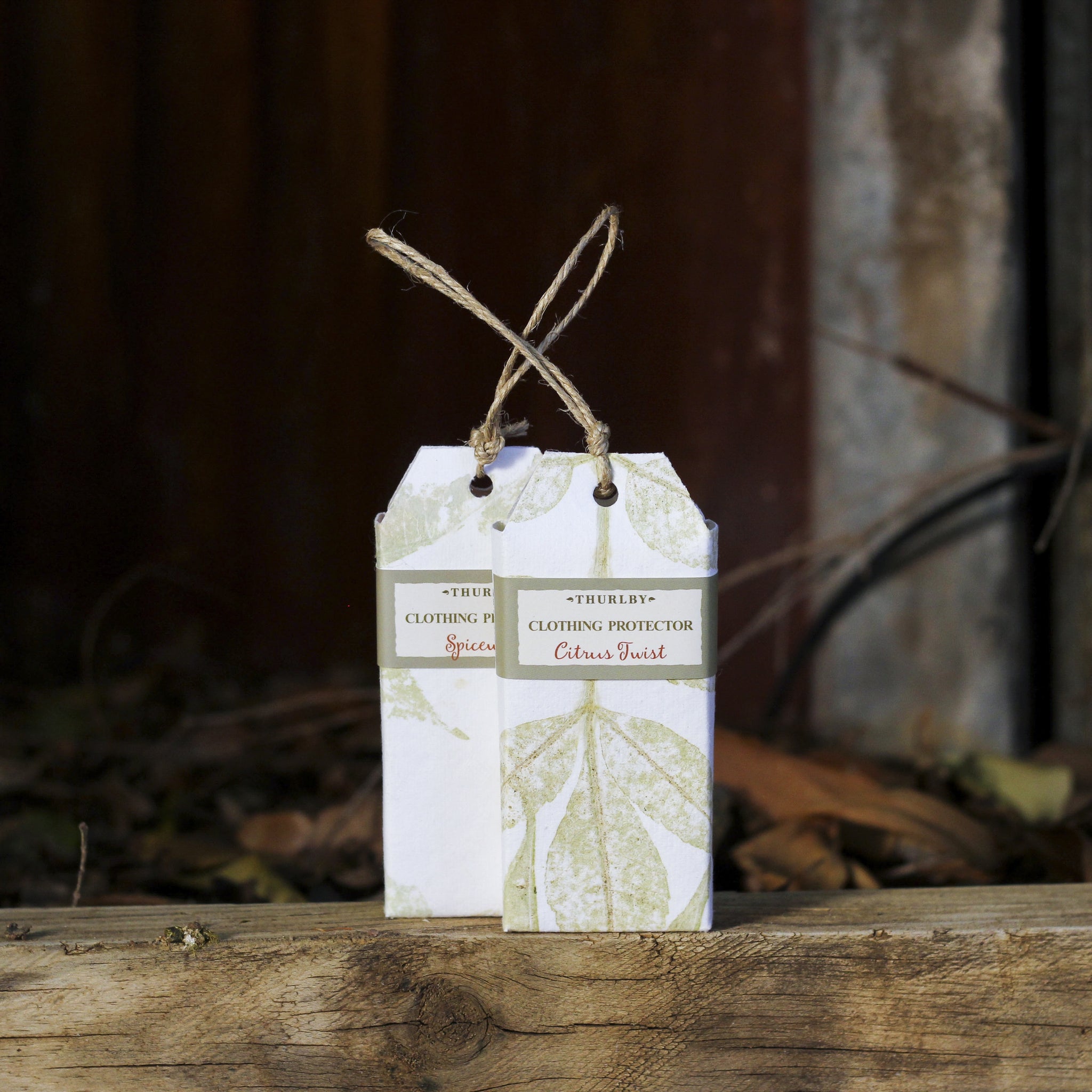 Thurlby Clothing Protectors - Citrus Twist and Spicewood.
