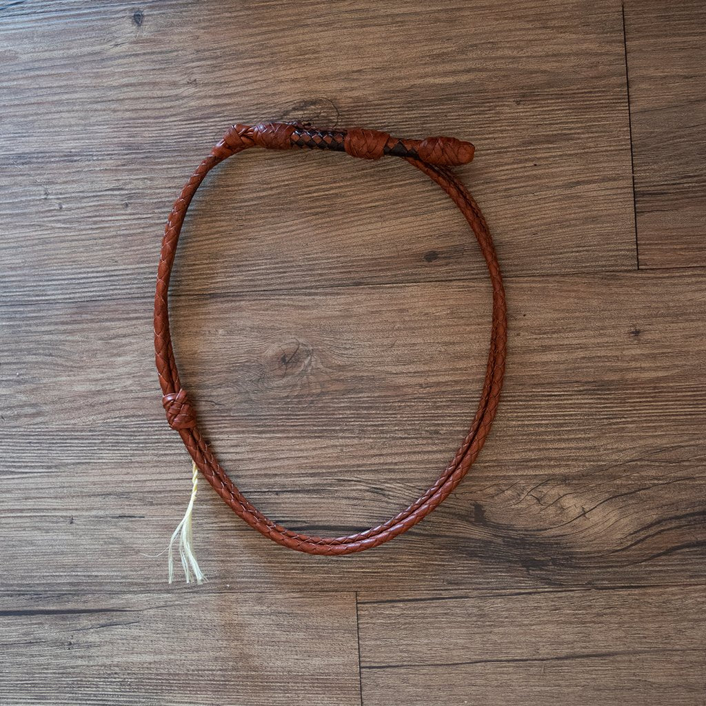 Whip hat band made of  plaited Kangaroo leather