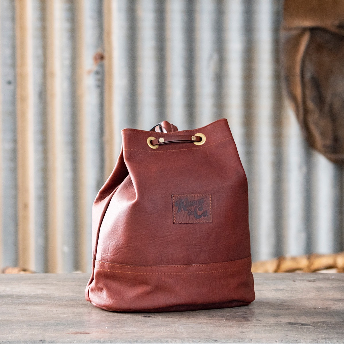 Kinnon and Co branded Tan Ladies Leather Shoulder Bag