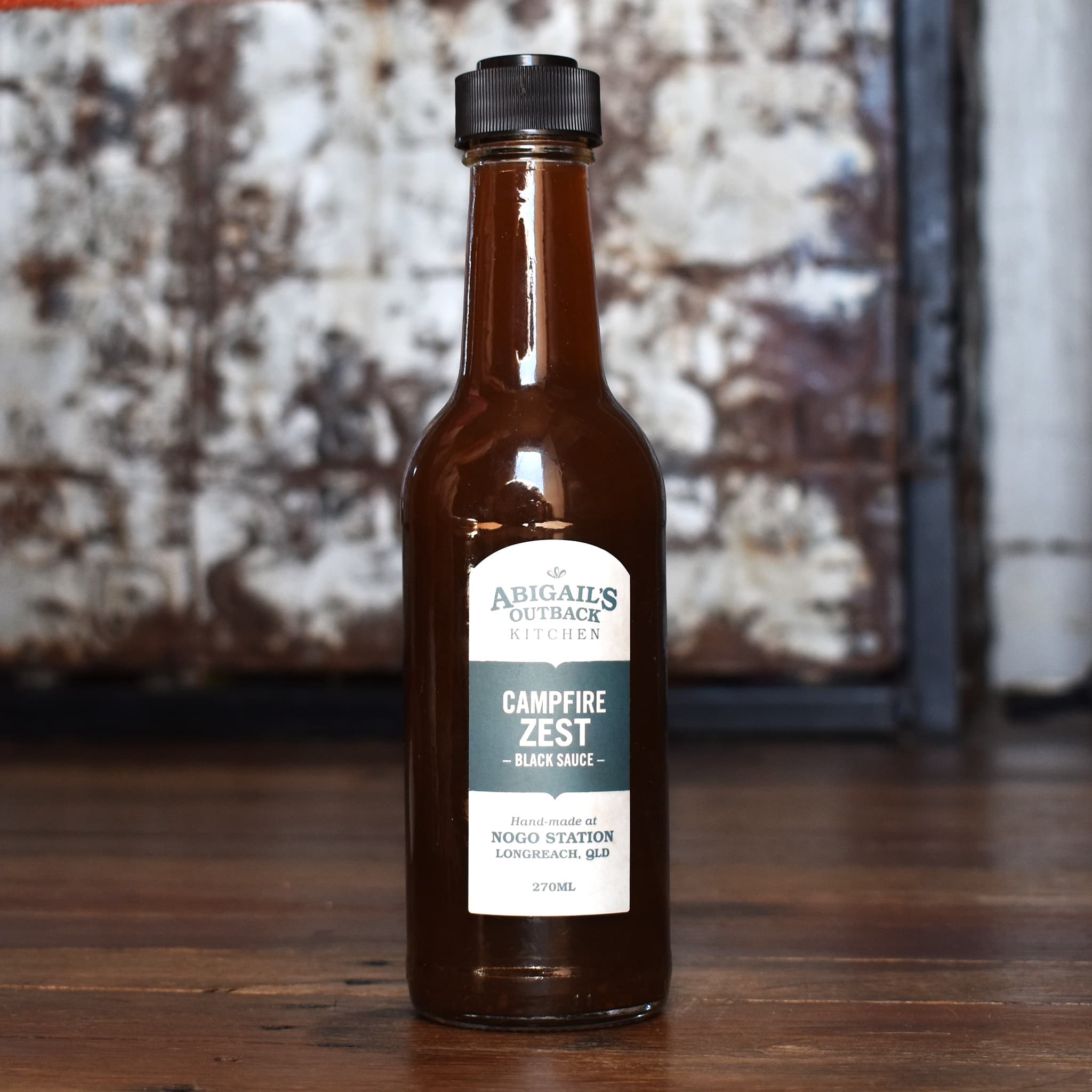 Campfire Zest Black Sauce 270ml bottle.