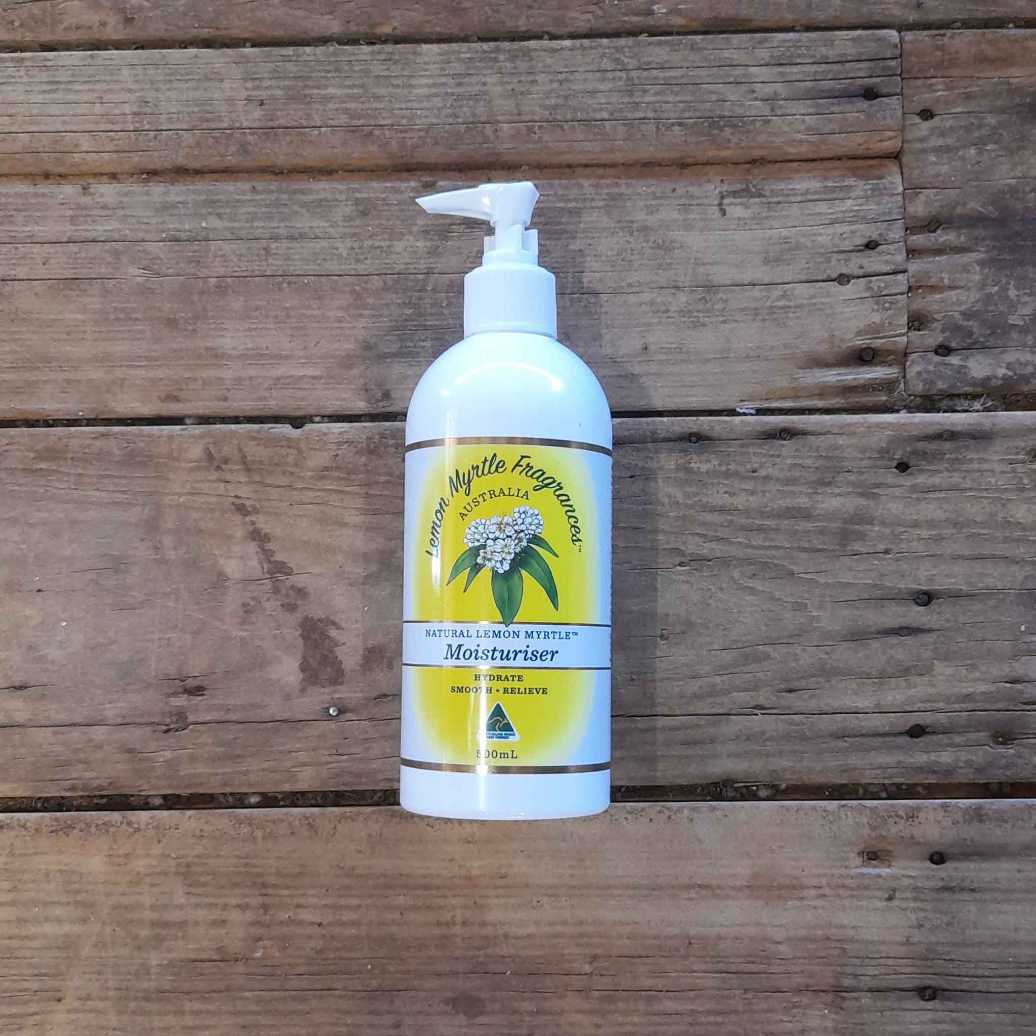 Lemon Myrtle Moisturiser 500ml pump bottle