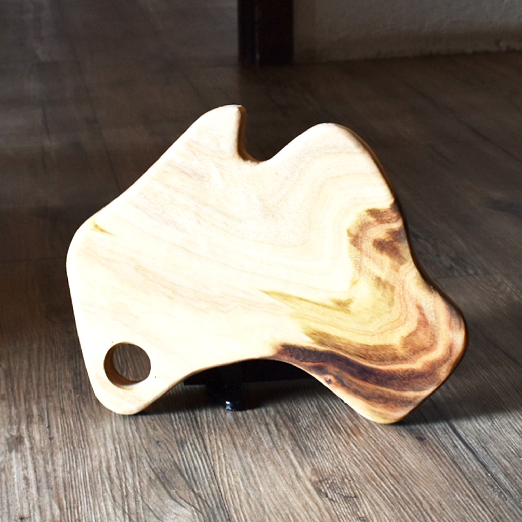 Kinnon and Co Cheeseboard shaped as Australia. Camphor Laurel timber.