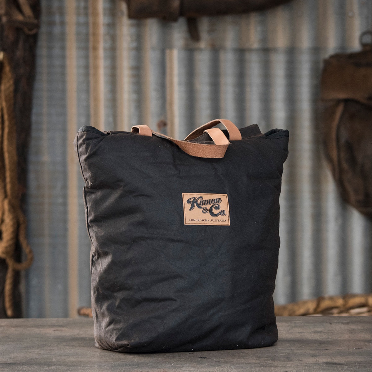 Kinnon and Co branded Oilskin Cooler Bag - 6 Bottle