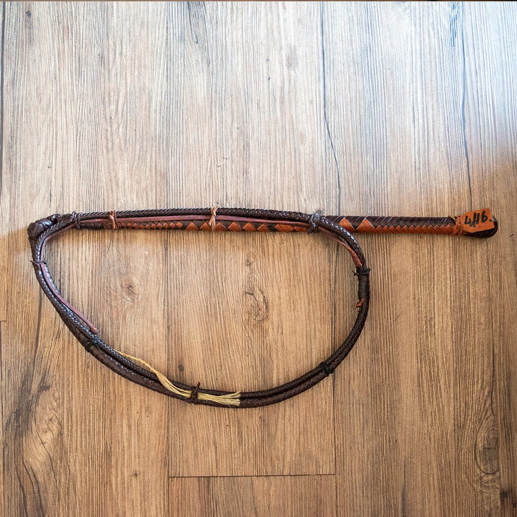 Handmade Kangaroo leather Whip - Full Plaited Handle