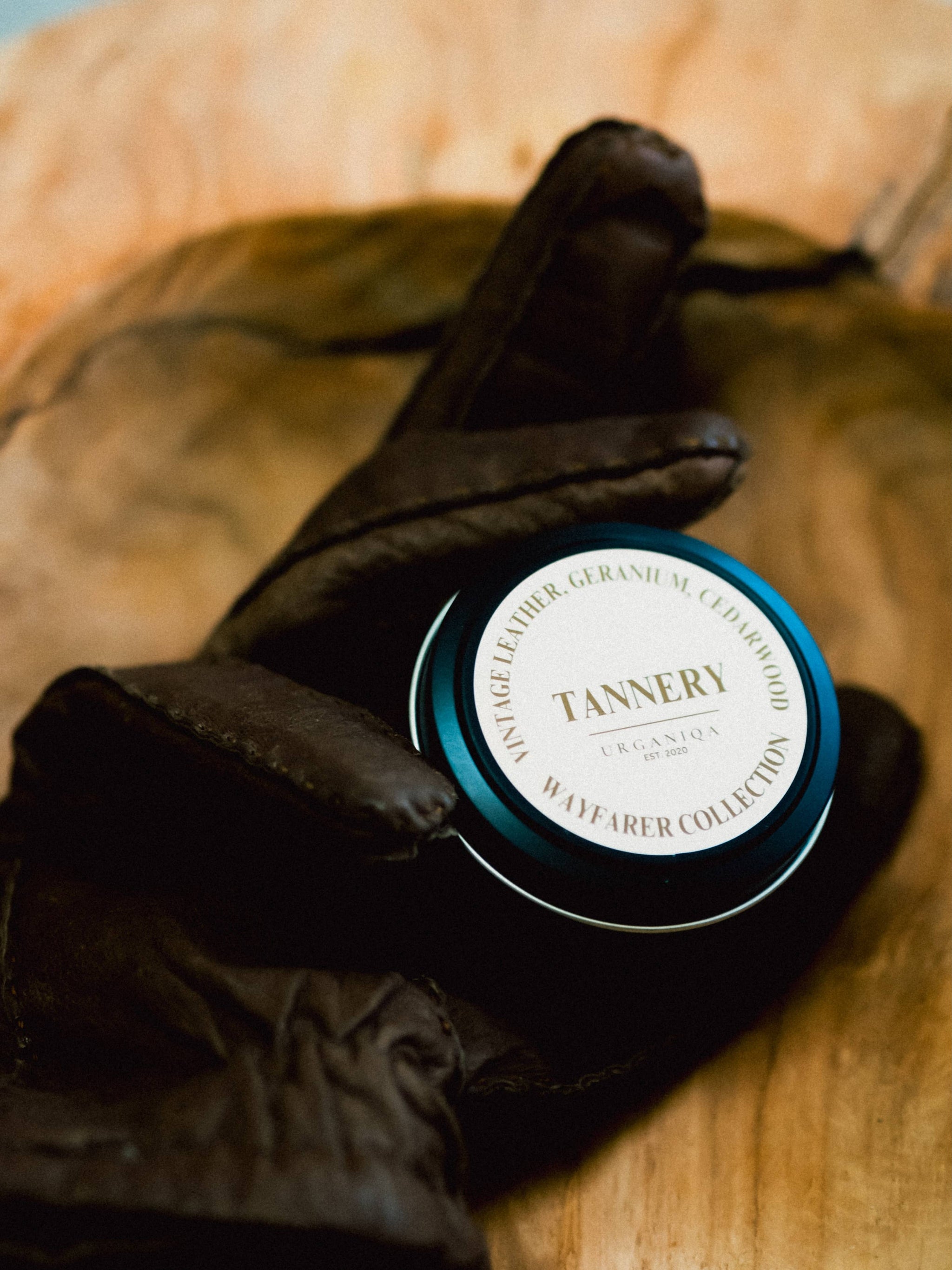 Tannery Soy Candle Travel Tin | Wayfarer Collection