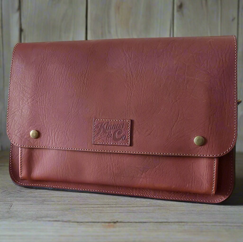 Kinnon and Co branded tan leather Document case 