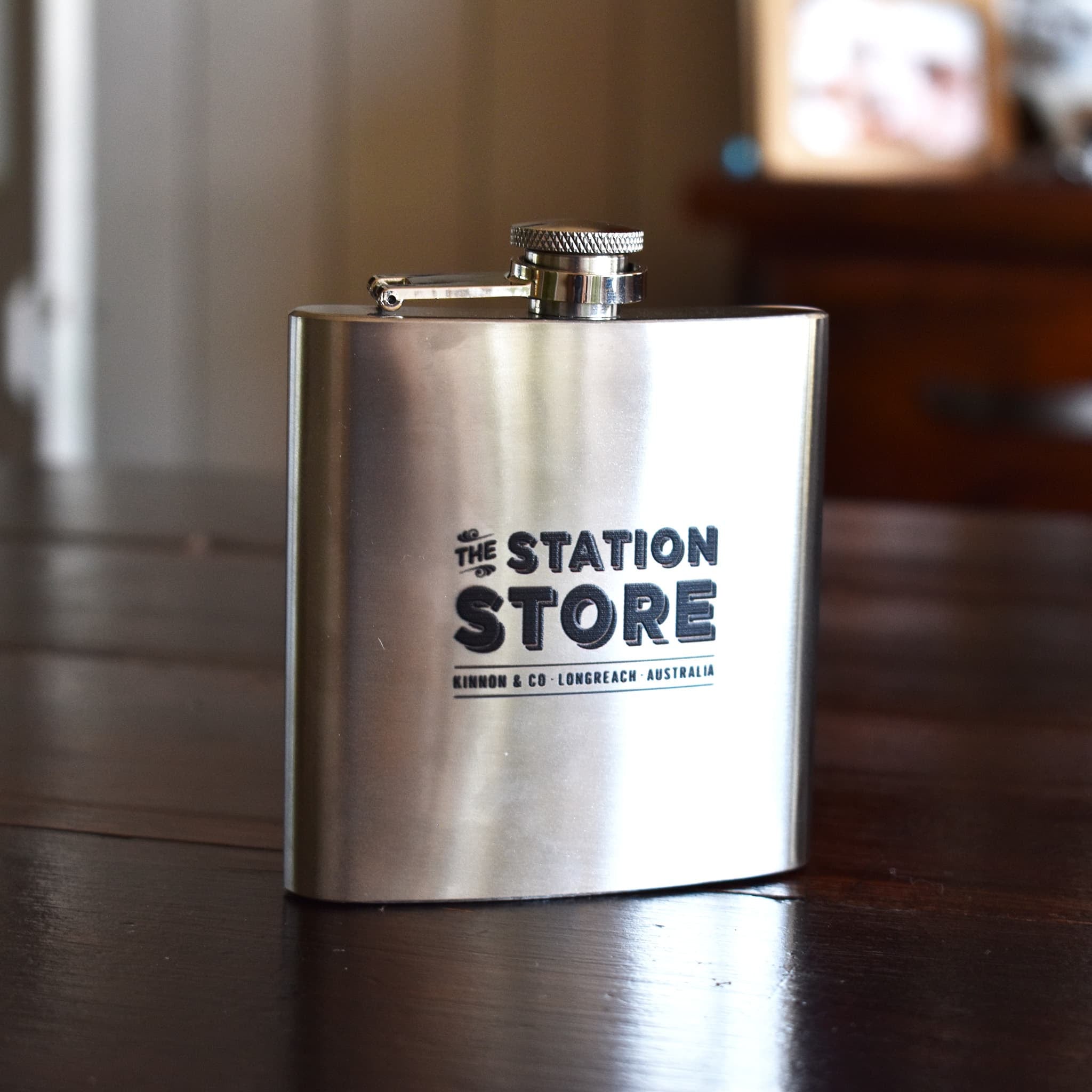 The Station Store, Longreach hip flask.