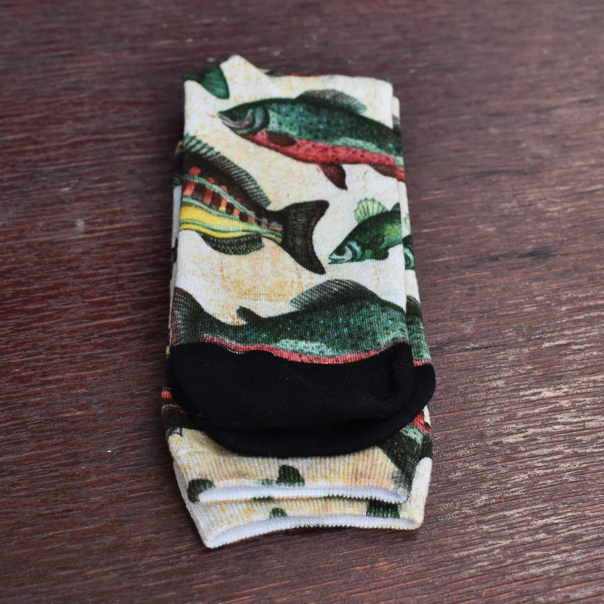 Patterned socks, something fishy